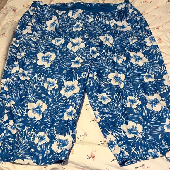 Uv Skinz Other - Tropical Blue and White Floral Women's Swim Board Shorts